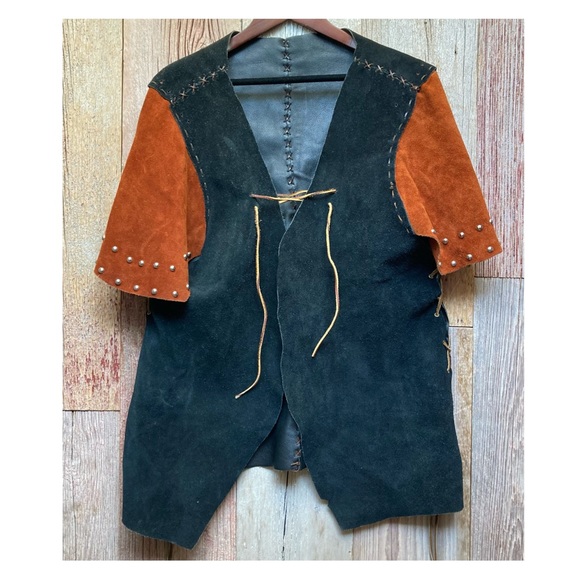 Handmade Leather Vest XXL - Picture 2 of 6